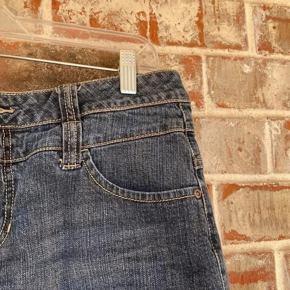 Route 66 Embroidered Rose Denim Mini Skirt - Picture 4 of 7